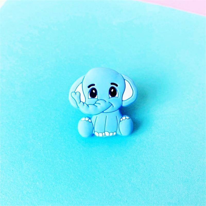 2pc Silicone Elephant Teether Baby Silicone Chew Charms Baby Teething Gift Toddler Toys Unique Design - BIG FRENCHIES