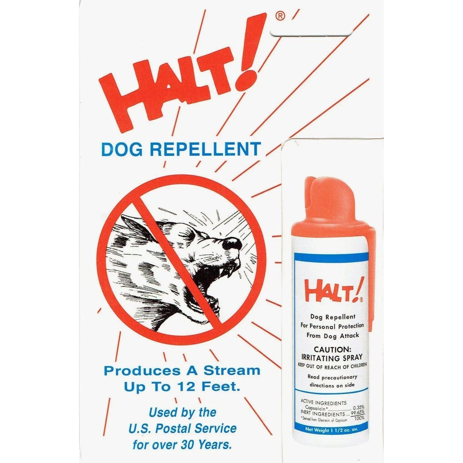 Halt Dog Repellent Spray 1.5 oz Effective Safe Capsaicin Defense for Dogs 2-Pack