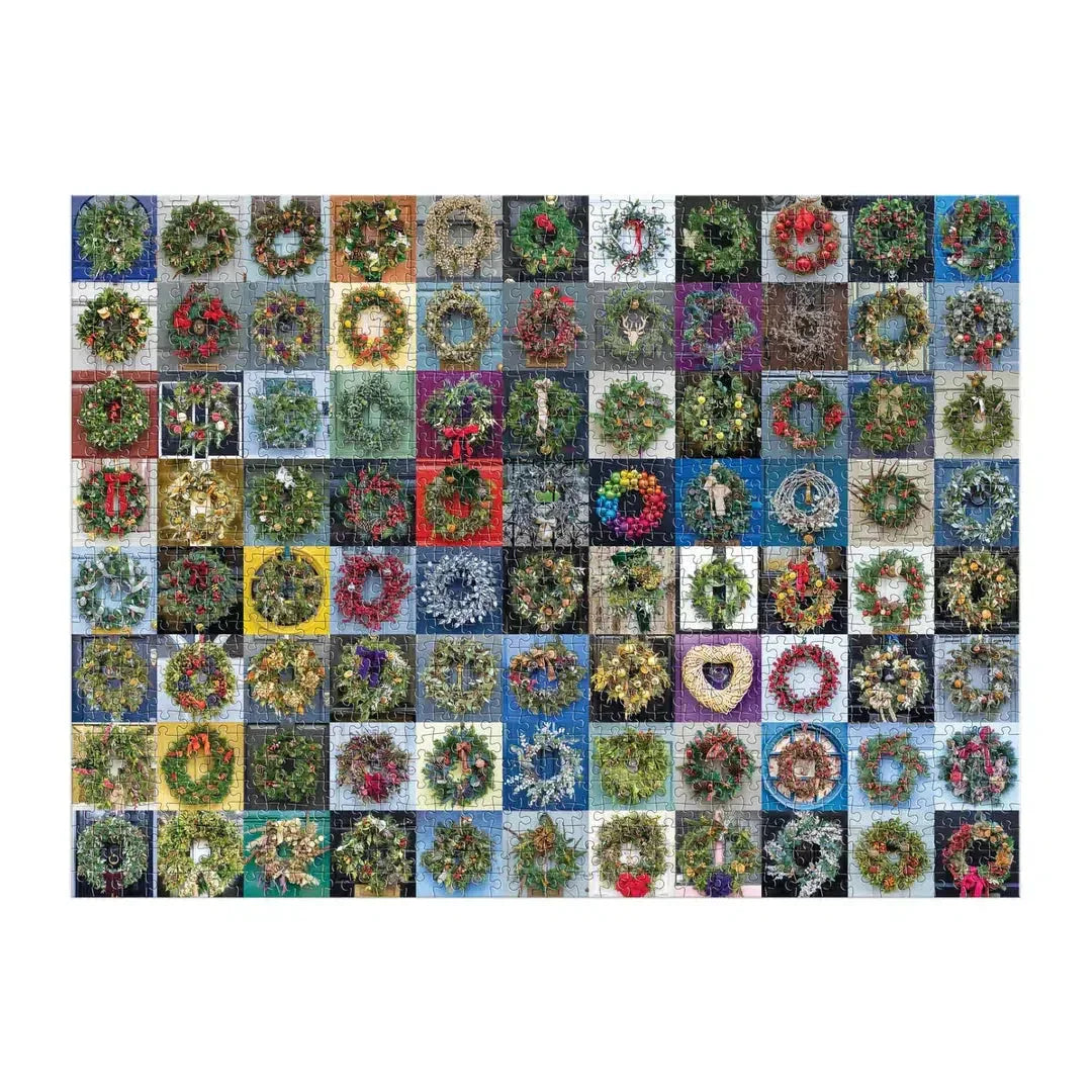 Handmade Wreaths 1000 Piece Jigsaw Puzzle Galison - BIG FRENCHIES