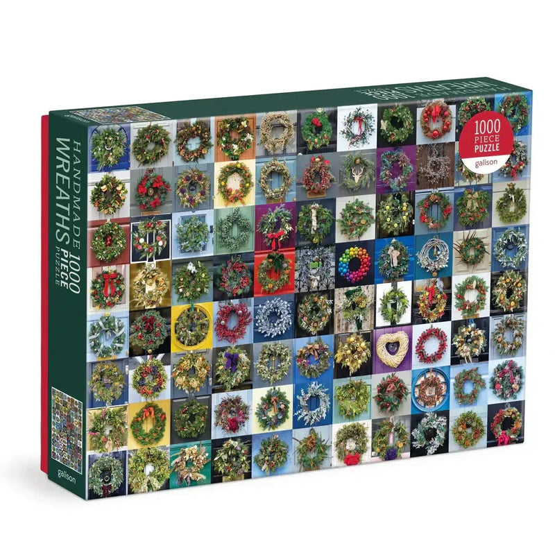 Handmade Wreaths 1000 Piece Jigsaw Puzzle Galison - BIG FRENCHIES
