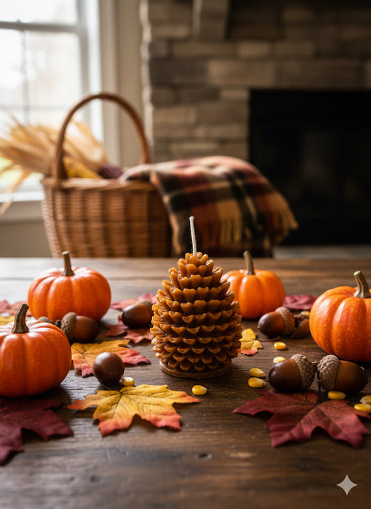 Pinecone Candle | Rustic Fall Decor
