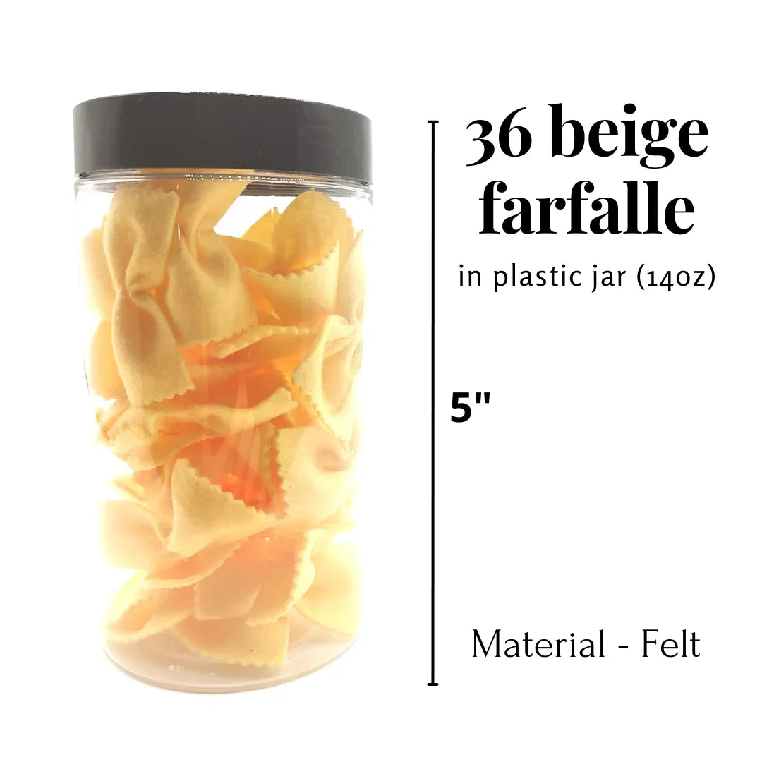 Pasta beige farfalle, bow tie play food - BIG FRENCHIES