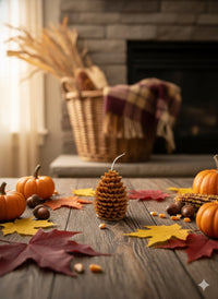 Pinecone Candle | Rustic Fall Decor