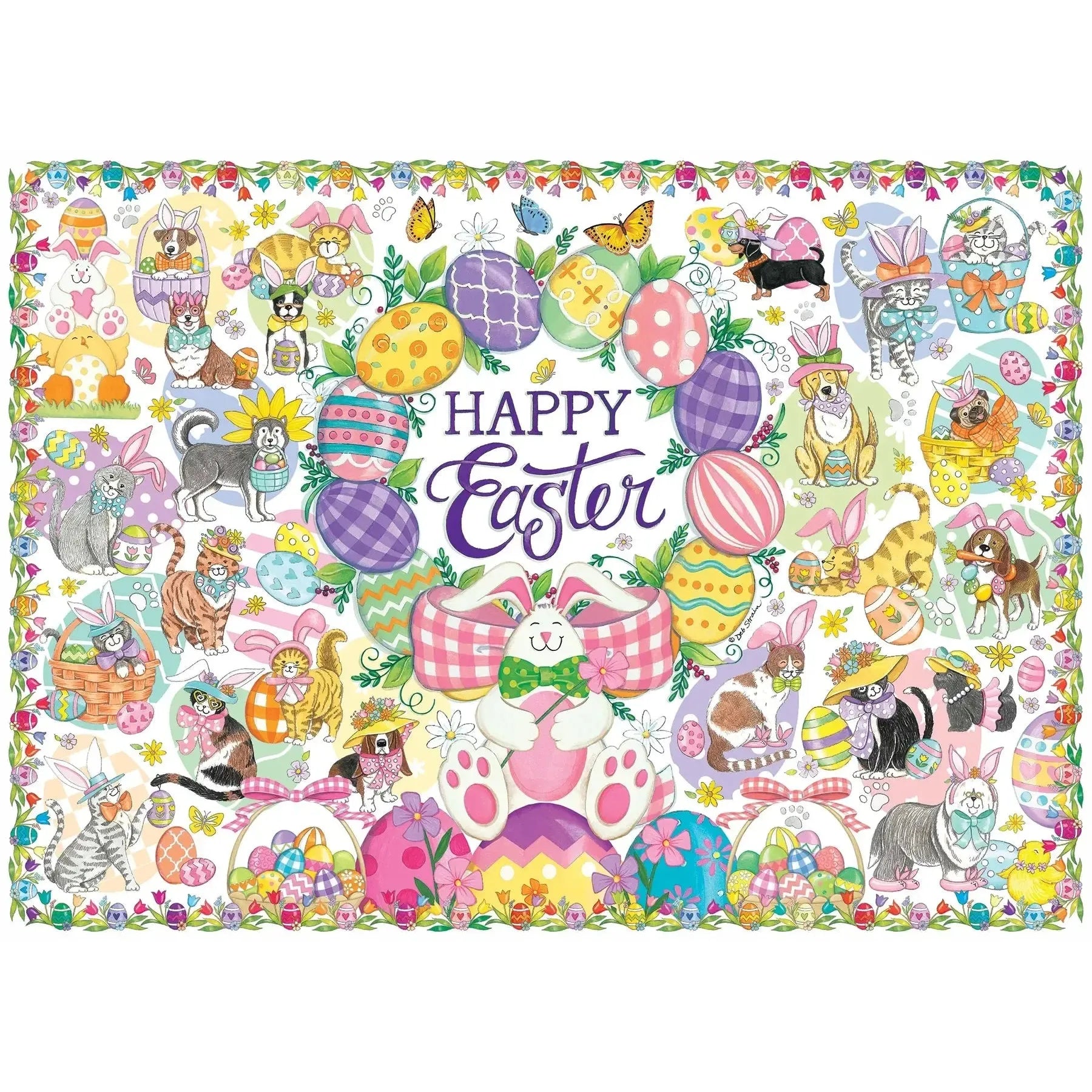 Happy Easter 350 Piece Family Jigsaw Puzzle Cobble Hill