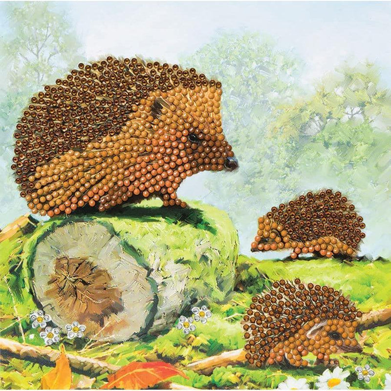 Happy Hedgehogs Crystal Art Card Kit Craft Buddy - BIG FRENCHIES