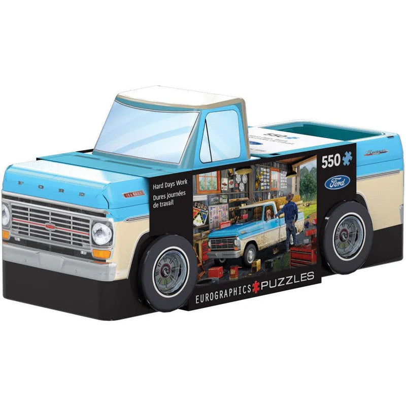 Hard Day's Work Ford Pickup Truck 550 Piece Jigsaw Puzzle in Tin Eurographics - BIG FRENCHIES