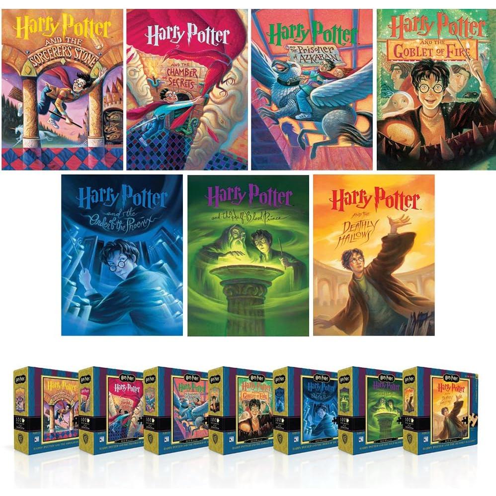 Harry Potter Collector's Set of 7 Book Cover 100 Piece Mini Jigsaw Puzzles NYPC