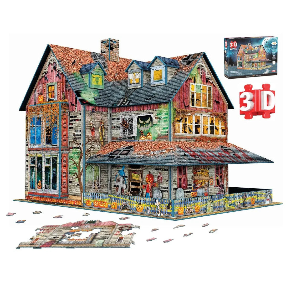 Haunted House 1100 Piece 3D Jigsaw Puzzle Eurographics - BIG FRENCHIES