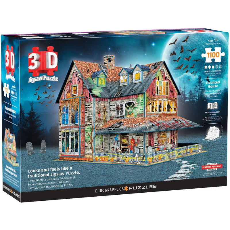 Haunted House 1100 Piece 3D Jigsaw Puzzle Eurographics - BIG FRENCHIES