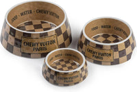 Haute Diggity Dog Chewy Vuiton Dog Bowl Set | BPA-Free, Non-Skid (2-Pack) - BIG FRENCHIES