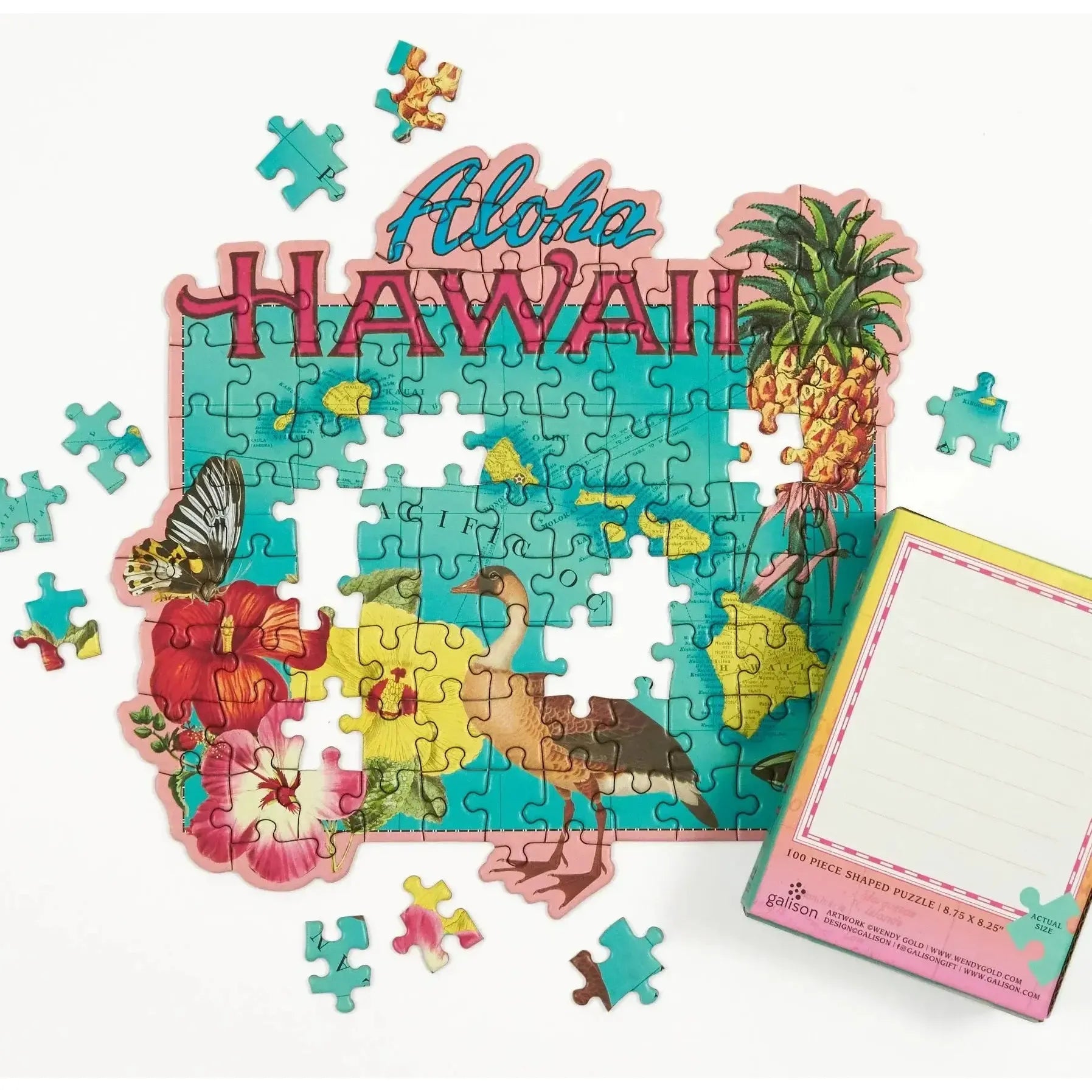 Hawaii 100 Piece Mini Shaped Jigsaw Puzzle Galison