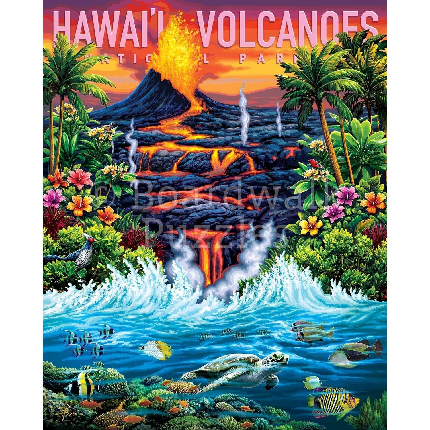Hawai'i Volcanoes National Park 500 Piece Jigsaw Puzzle Boardwalk