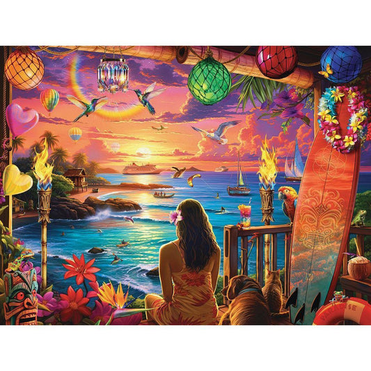 Hawaiian Oasis 1000 Piece Jigsaw Puzzle Springbok - BIG FRENCHIES
