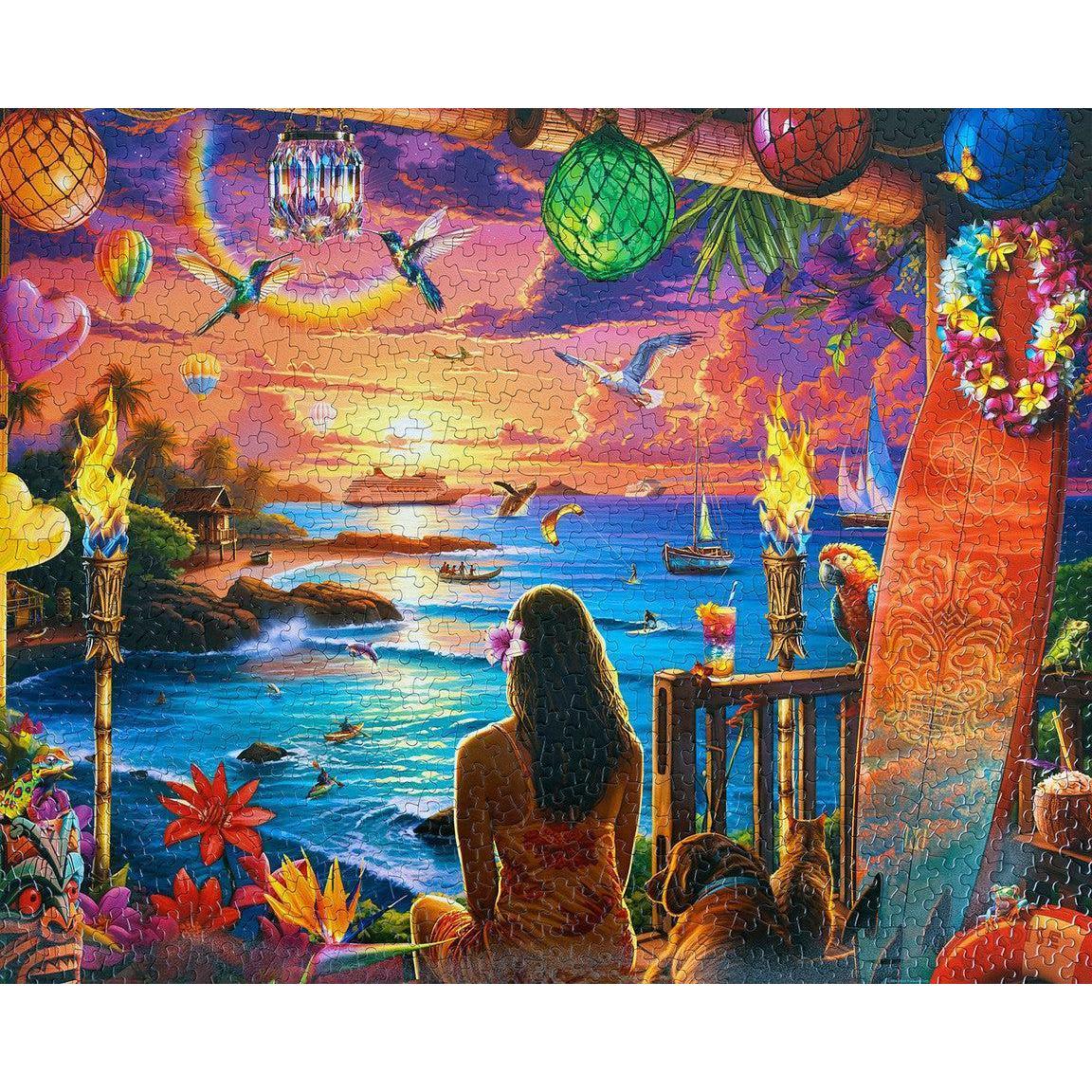 Hawaiian Oasis 1000 Piece Jigsaw Puzzle Springbok - BIG FRENCHIES
