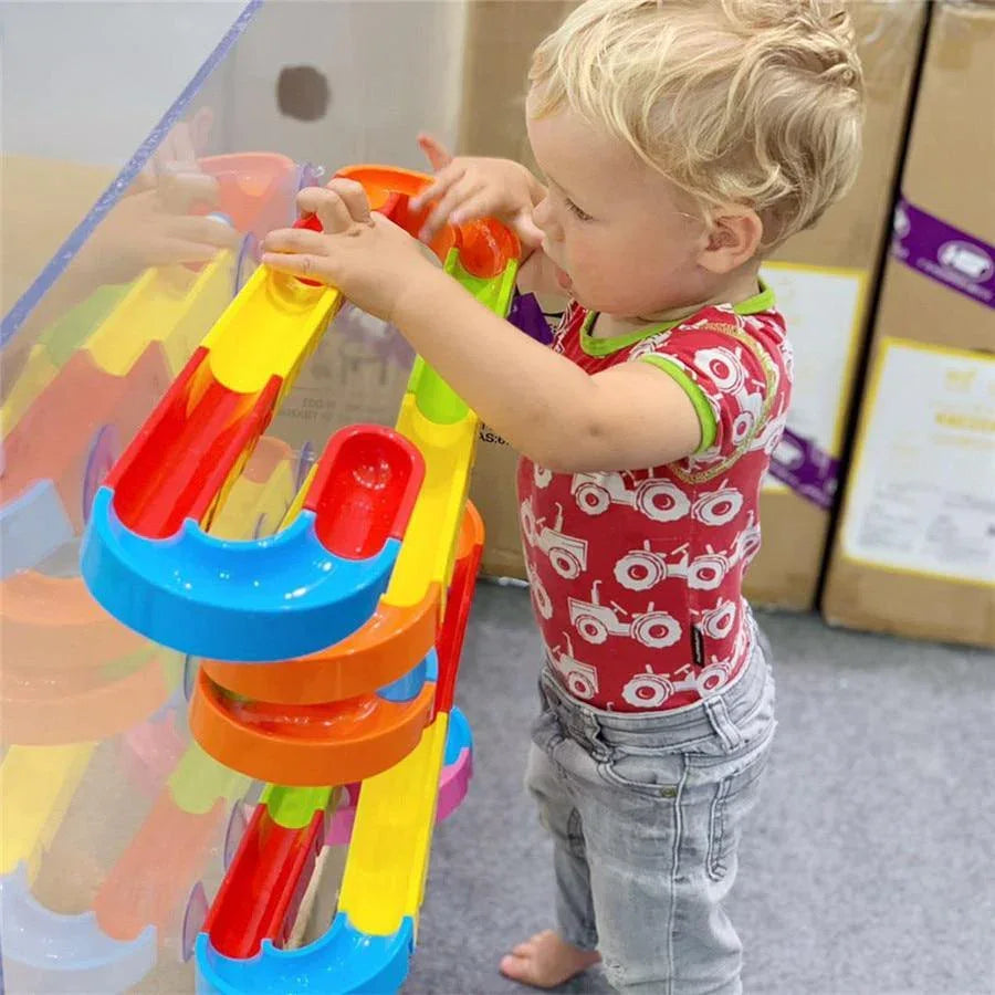 Bath Toys Suction Cup Marble Race Orbits Track Kids Bathroom Bathtub Play Water Toy Shower Games For Kids - BIG FRENCHIES