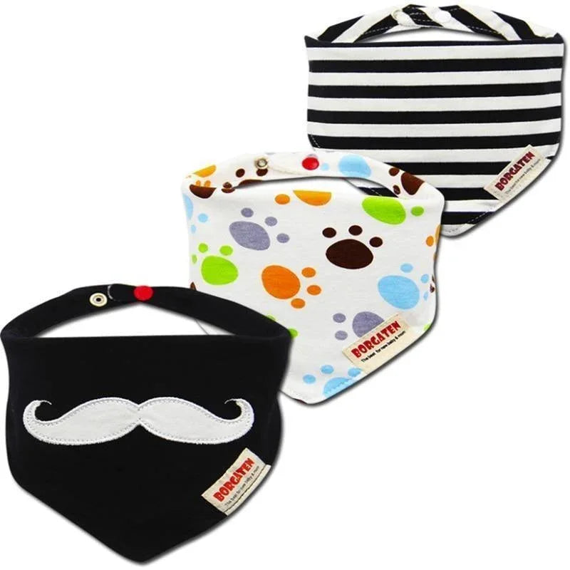 Cartoon Cotton Newborn Baby Boys and Girls Bibs Baby Towel Scarf Children Cravat Infant Kids Scarf - BIG FRENCHIES