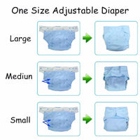 1Pcs Reusable Cloth Diaper Adjustable Baby Nappies Washable Nappy Durable Baby Diaper - BIG FRENCHIES