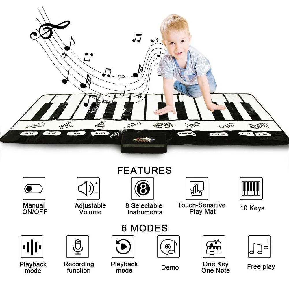 Electronic Musical Piano Mat Keyboard Baby Crawling Touch Play Game Carpet Mat Educational Musical Instrument Toy For Kids - BIG FRENCHIES