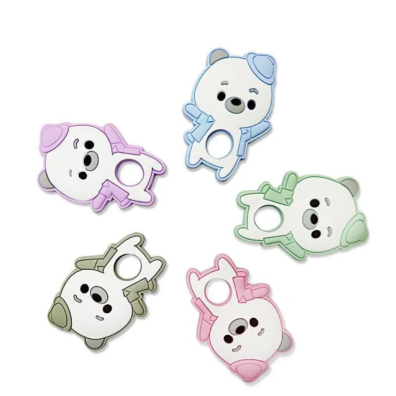 Silicone Bear Baby Teethers Silicone Beads Baby Pacifier Clips Teething Toys Clip Nipple Clasps For Baby Boys And Girls - BIG FRENCHIES
