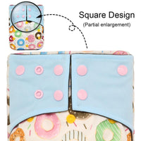 Baby Cloth Diaper Reusable Adjustable Pocket Nappy Cover Fit All Diaper Reusable Nappies Cotton In Modern Trend Printed Design For Unlimited Uses - BIG FRENCHIES