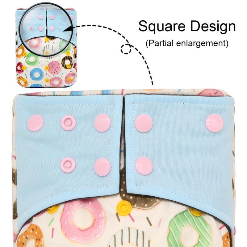 Baby Cloth Diaper Reusable Adjustable Pocket Nappy Cover Fit All Diaper Reusable Nappies Cotton In Modern Trend Printed Design For Unlimited Uses - BIG FRENCHIES