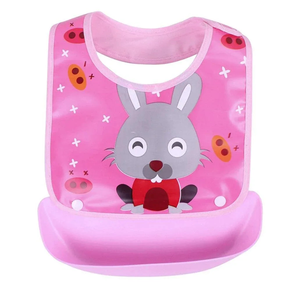 Baby Bibs Waterproof Silicone Feeding Saliva Towel Newborn Cartoon Aprons Baby Bibs Detachable For Kids - BIG FRENCHIES