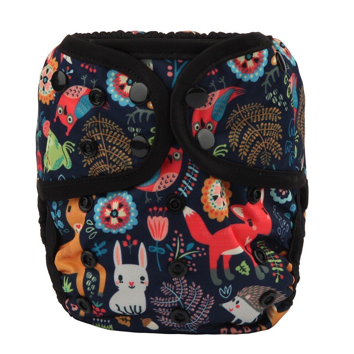 One Size Baby Cloth Diaper Cover Nappy Waterproof Double Gusset Design Adjustable Diapers For Babies - BIG FRENCHIES