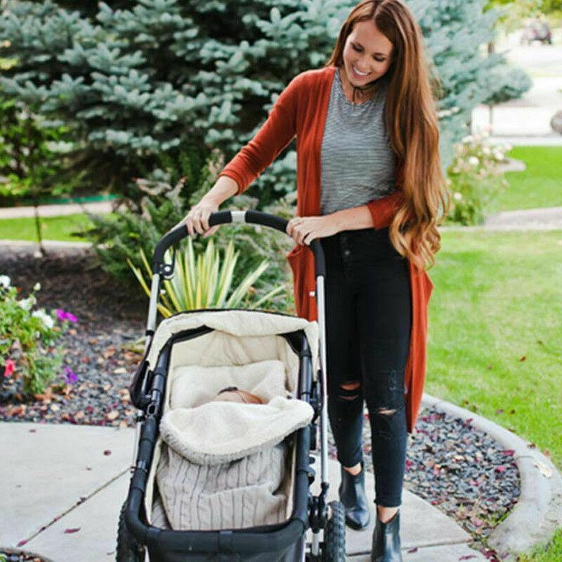 Warm Baby Blanket Knitted Newborn Swaddle Wrap Soft Sleeping Bag Footmuff Cotton Envelope For Stroller Accessories For Baby - BIG FRENCHIES