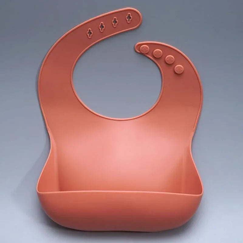 Newborns Solid Silicone Baby Feeding Bibs Burp Cloths Fashionable Breastplate Baby Stuff For Kids - BIG FRENCHIES