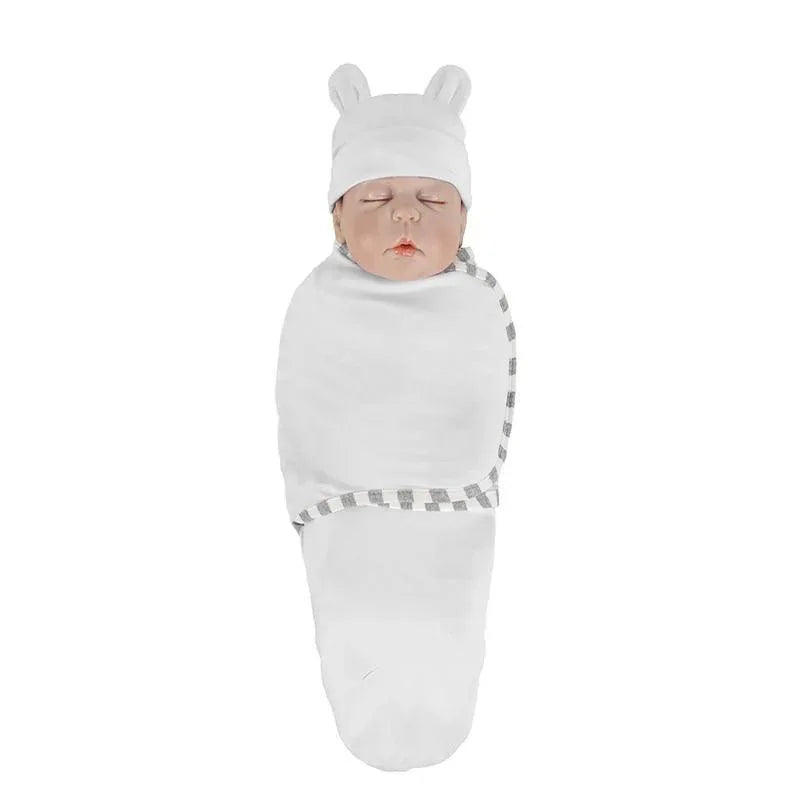 Muslin Swaddle Newborn Organic Cotton Blanket Extract Envelope Baby Sleeping Things Bedding for Boys Girls with a Hat Blanket Bag - BIG FRENCHIES