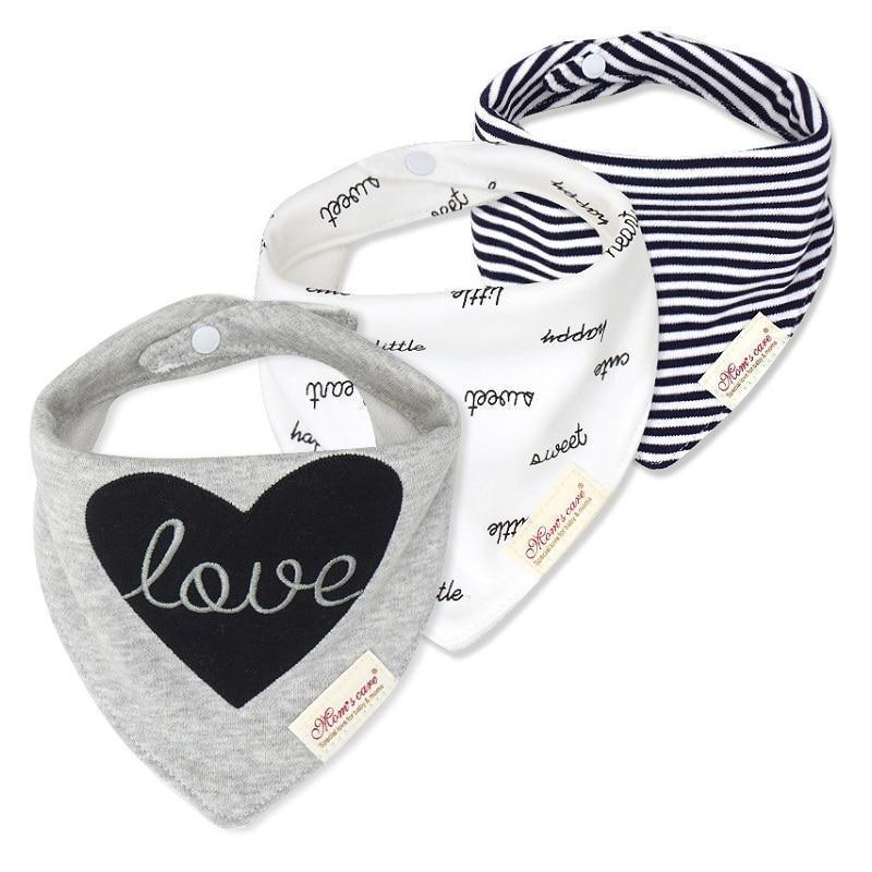Moder 3PCS Baby Bibs Bandanna Lot Cotton Multi-style Triangle Cartoon For Infant Boys And Girls - BIG FRENCHIES