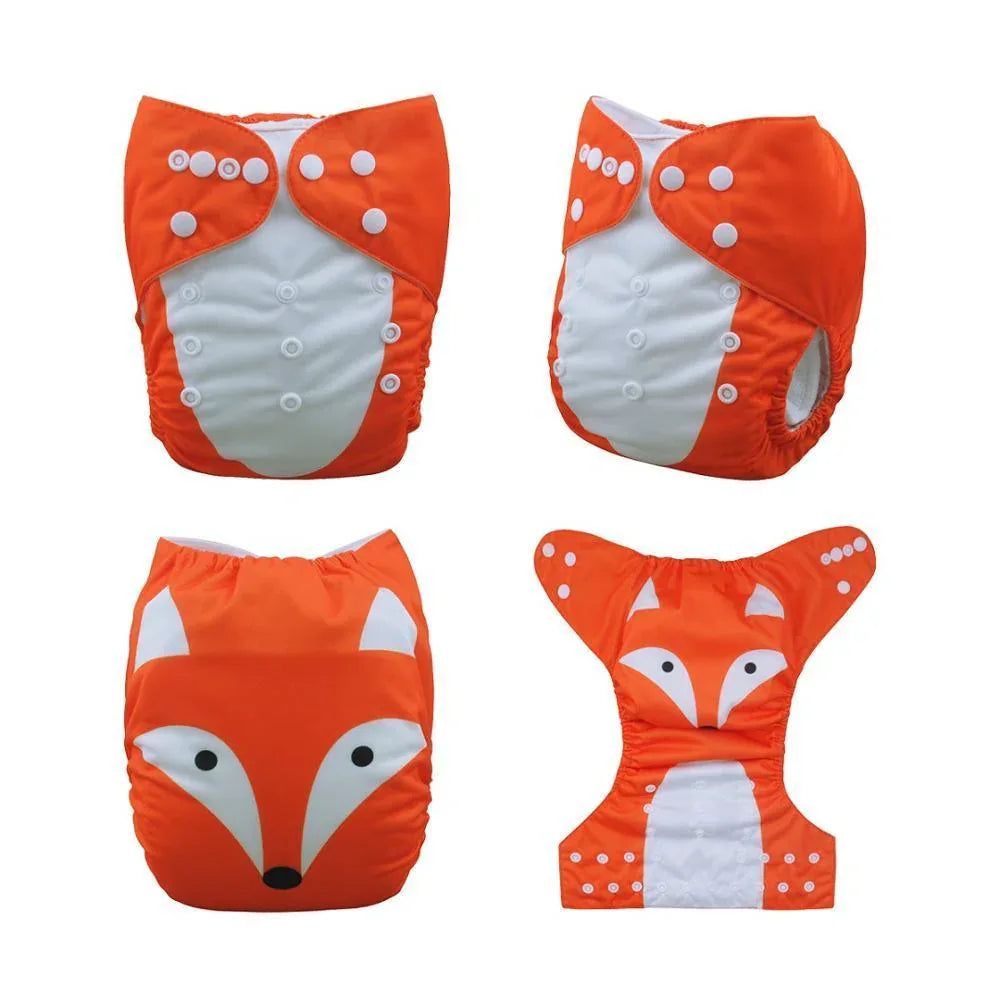 ModernLuxury Printed Baby Cloth Diaper Reusable Cloth Nappy Snap Adjustable Pocket Diaper Nappies For Baby Kids - BIG FRENCHIES