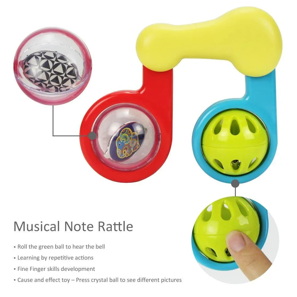 Baby Rattles Teether Shaker Grab and Spin Rattle Musical Toy Set Early Educational Toys For Baby - BIG FRENCHIES
