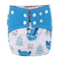 Luxury Charcoal Bamboo Baby Cloth Diaper Nappy Washable Reusable Double Gusset Square Tabs Nappies for Baby and Kids - BIG FRENCHIES