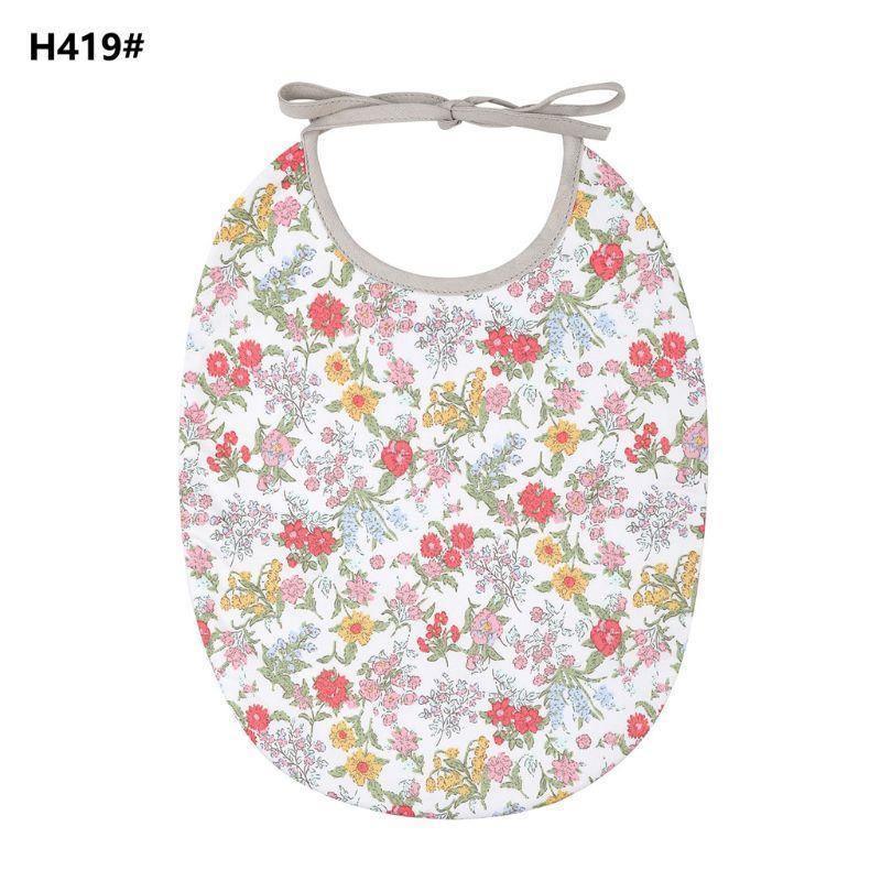 Floral Vintage Newborn Double Side Bibs Boys Girls Waterproof Linen Cotton Saliva Towel - BIG FRENCHIES