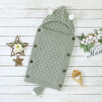 Stevvex Knitted Newborn Baby Blanket Baby Sleeping Bags Stroller Bedding Warm Swaddle Wrap - BIG FRENCHIES