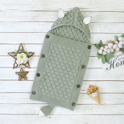 Stevvex Knitted Newborn Baby Blanket Baby Sleeping Bags Stroller Bedding Warm Swaddle Wrap - BIG FRENCHIES