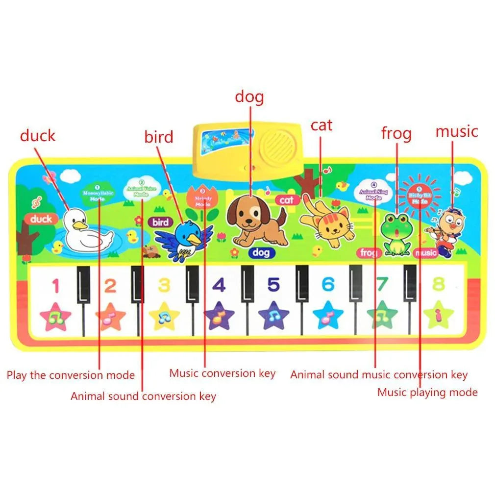 Baby English Musical Piano Music Carpet Baby Kids Play Mat Carpet Educational Electronic Baby Toys For Kids - BIG FRENCHIES