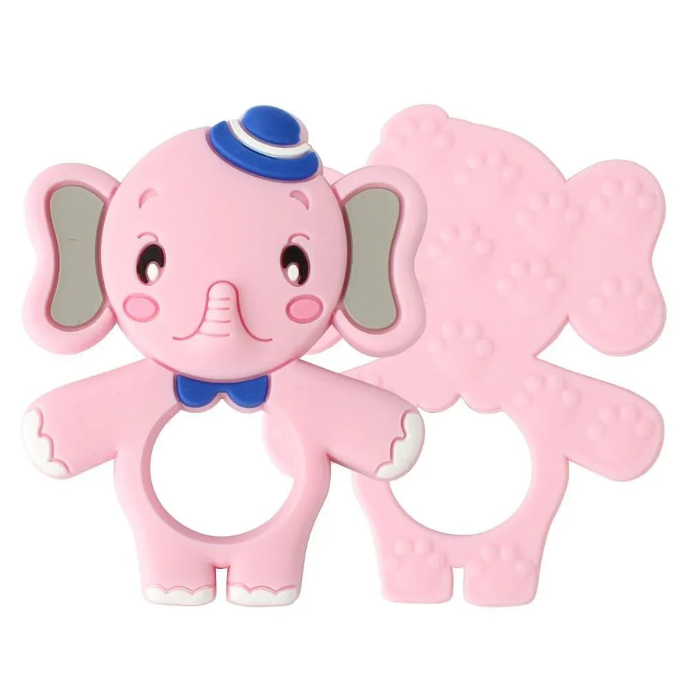 2pcs Cartoon Baby Teether Animal Silicone Teether Raccoon Elephant Koala Giraffe Baby Teething Toys Accessories Perfect Toy For Kids - BIG FRENCHIES