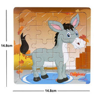 38 Style Cartoon Wooden Puzzle Children Animal/ Vehicle Toy For 2-6 Year Baby Early Educational Toys for Kids - BIG FRENCHIES