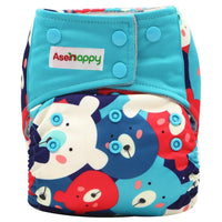 Colorful Modern Baby Cloth Diaper Bamboo Charcoal Nappy All-in-one Diapers sewn 3 Layers Micro fleece Insert Inside Reusable Diaper For Baby and Kids For Unlimited Use - BIG FRENCHIES