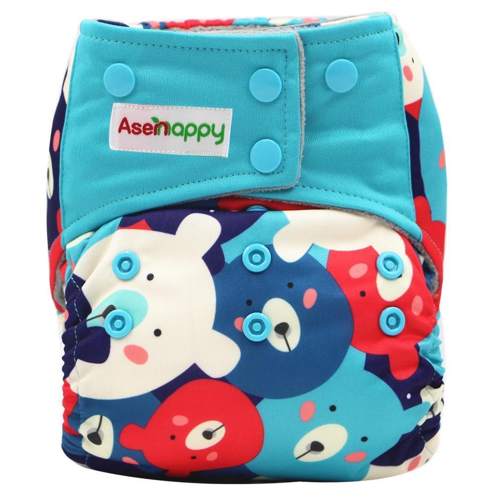 Colorful Modern Baby Cloth Diaper Bamboo Charcoal Nappy All-in-one Diapers sewn 3 Layers Micro fleece Insert Inside Reusable Diaper For Baby and Kids For Unlimited Use - BIG FRENCHIES