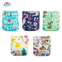 Modern Luxury Printed Baby Nappy 5pcs/Lot Washable Diapers Good Quality Pocket Diaper For Kids - BIG FRENCHIES