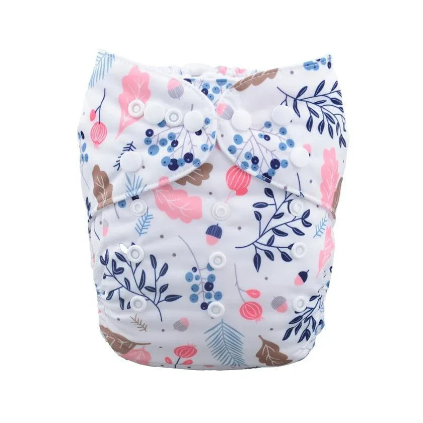 Baby One Size Fits All Reusable Baby Cloth Diaper with Microfiber Insert Diaper For Baby Boys and Baby Girls In Modern New Printed Design - BIG FRENCHIES