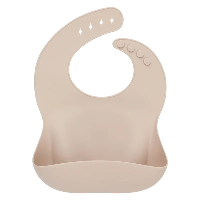 Solid Silicone Bibs Baby Feeding Saliva Towel Waterproof Soft Cloths Bandana Lightweight Infant Bibs - BIG FRENCHIES