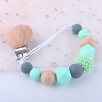 Modern Handmade Chain Wooden Holder For Pacifier Clips Leash Strap Nipple Holder For Infant Feeding For Baby - BIG FRENCHIES