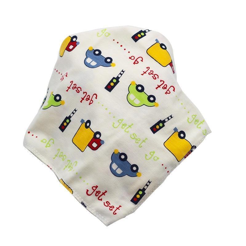 Baby Bibs Triangle Cotton Cartoon Child Bandana Dribble Bibs Newborn Slabber Absorbent Cloth For Baby and Kids - BIG FRENCHIES