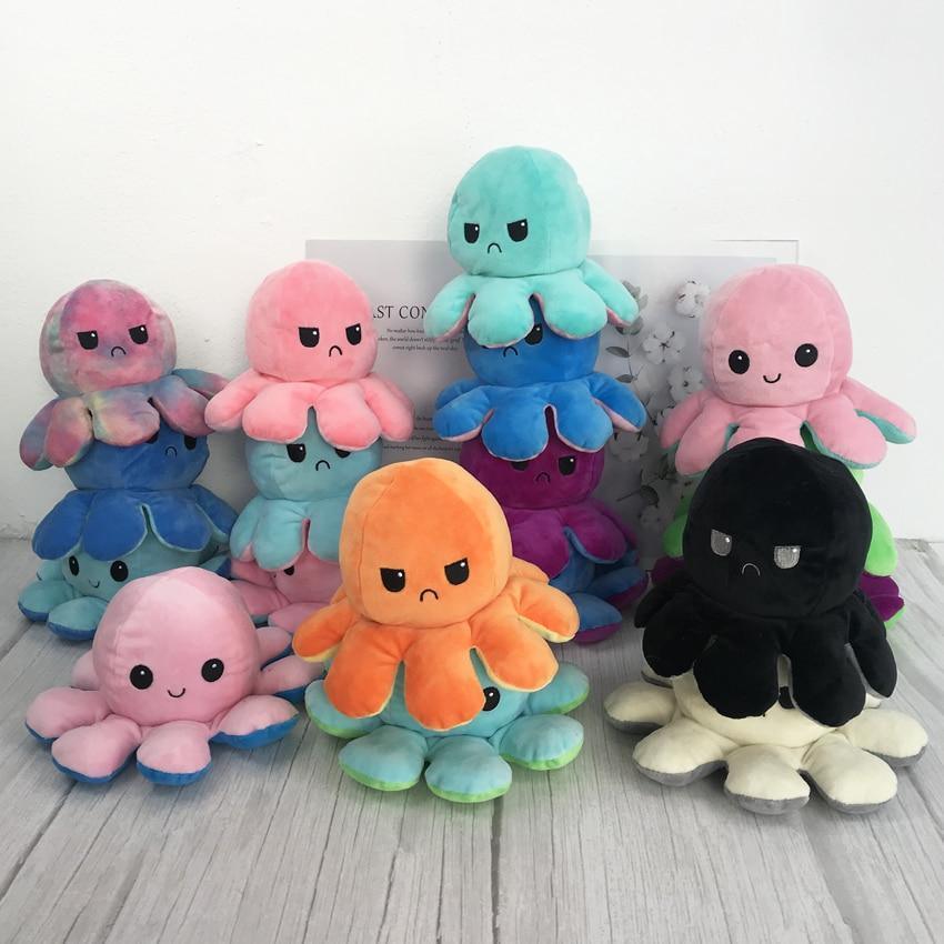 Reversible Flip Octopus Plush Stuffed Toy Soft Animal Home Accessories Cute Animal Doll Children Gifts Baby Plush Toy For Kids - BIG FRENCHIES