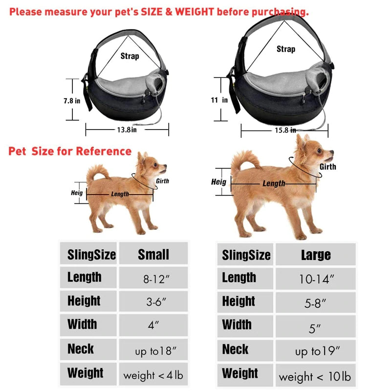 Breathable Pet Carrier Handbag Pouch Sling - BIG FRENCHIES