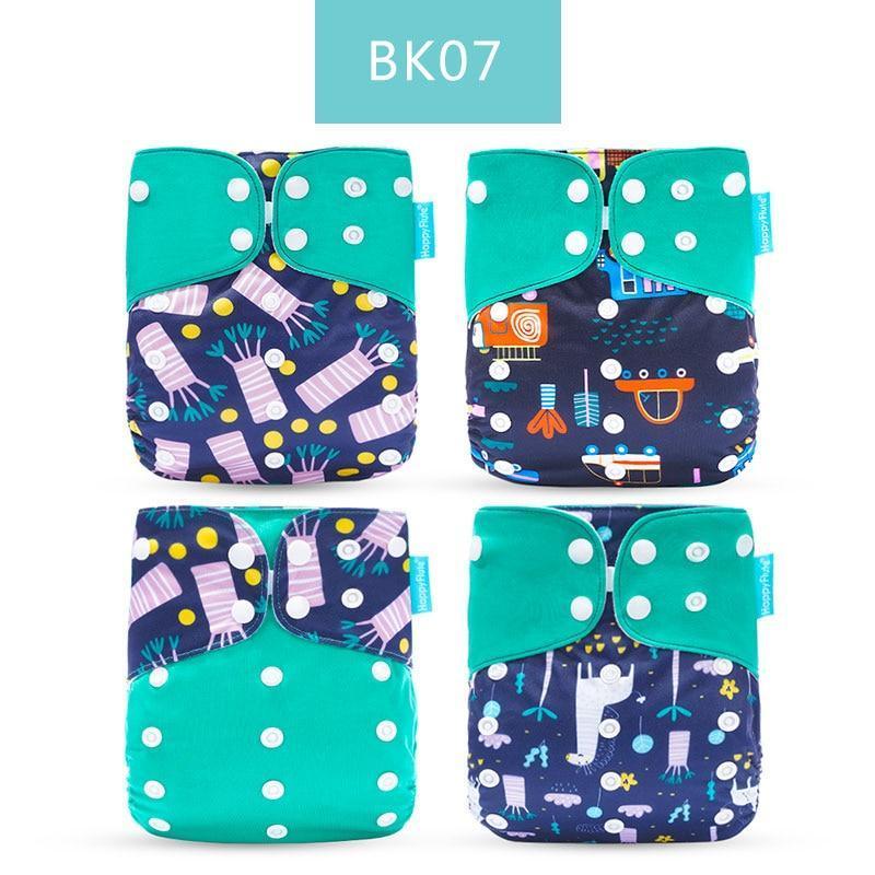 4pcs/set Washable Eco-Friendly Cloth Diaper Cover Adjustable Nappy Cloth Diapers Cloth Nappy For Baby Boys and Grils Baby - BIG FRENCHIES